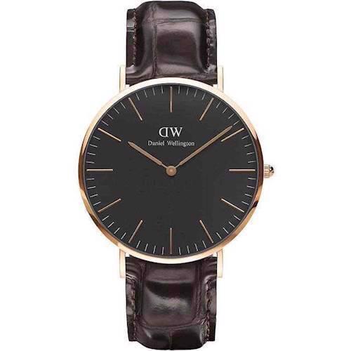 Image of rosa forgyldt Classic Black Your quartz Herre ur fra Daniel Wellington